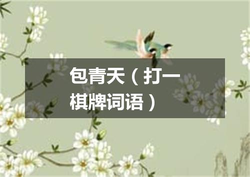 包青天（打一棋牌词语）