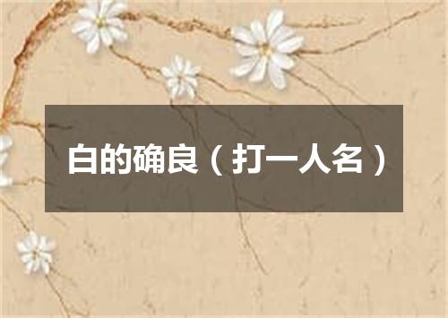 白的确良（打一人名）