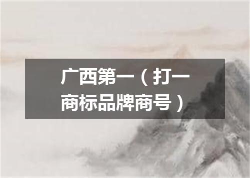 广西第一（打一商标品牌商号）