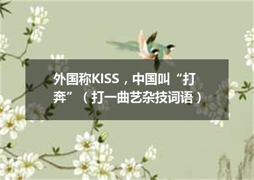 外国称KISS，中国叫“打奔”（打一曲艺杂技词语）