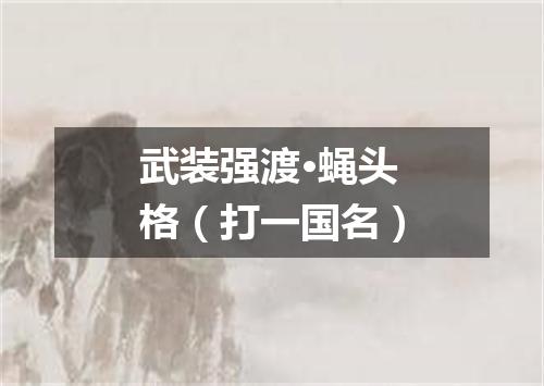 武装强渡·蝇头格（打一国名）