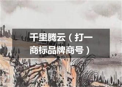 千里腾云（打一商标品牌商号）