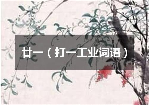 廿一（打一工业词语）