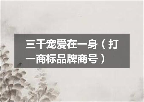 三千宠爱在一身（打一商标品牌商号）