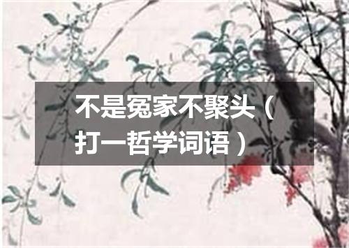 不是冤家不聚头（打一哲学词语）