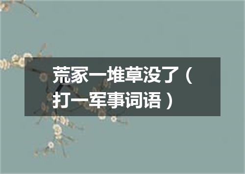 荒冢一堆草没了（打一军事词语）