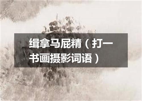 缉拿马屁精（打一书画摄影词语）