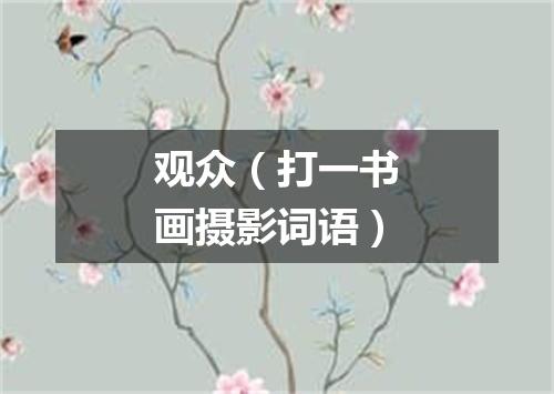 观众（打一书画摄影词语）