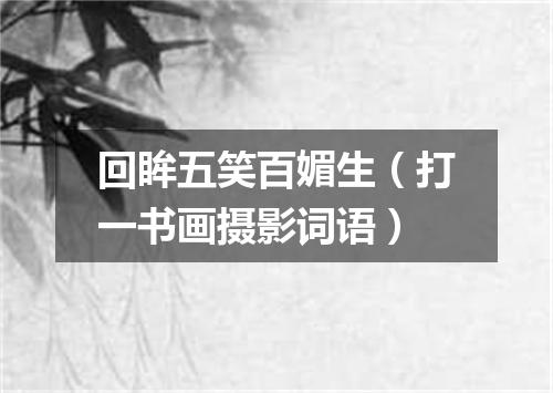 回眸五笑百媚生（打一书画摄影词语）