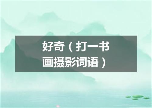 好奇（打一书画摄影词语）