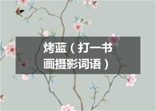 烤蓝（打一书画摄影词语）