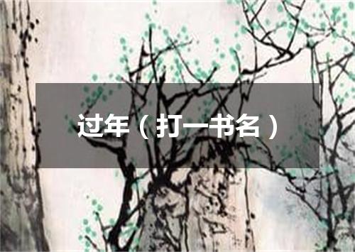 过年（打一书名）
