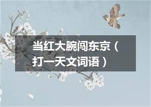 当红大腕闯东京（打一天文词语）