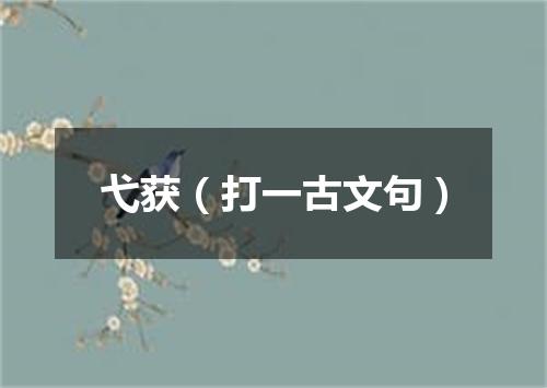 弋获（打一古文句）