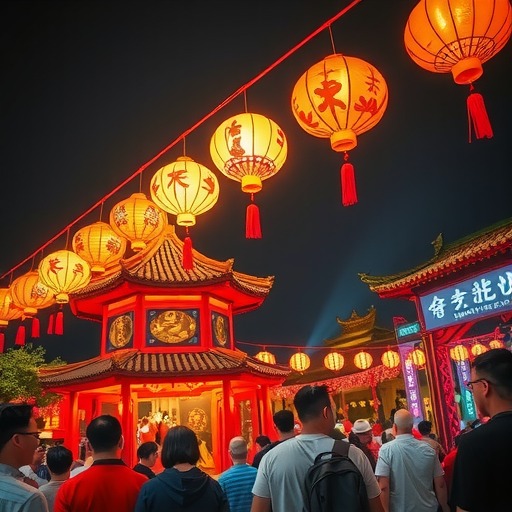 浙江横店上元灯会燃灯迎春 影视IP将赋能春节文旅消费