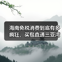 海南免税消费到底有多疯狂，买包直通三亚湾，浪漫游购两不误！..（图1）
