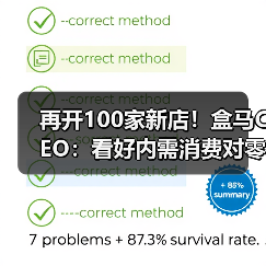 再开100家新店！盒马CEO：看好内需消费对零售业充满信心（图1）