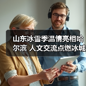 山东冰雪季温情亮相哈尔滨 人文交流点燃冰城热情（图1）