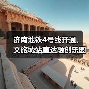 济南地铁4号线开通，文旅城站直达融创乐园畅玩新体验（图1）
