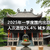 2025年一季度国内出游人次激增26.4% 城乡消费差距明显(图4) 2025年一季度国内出游人次激增26.4% 城乡消费差距明显(图4)