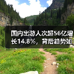 国内出游人次超56亿增长14.8%，背后趋势如何？