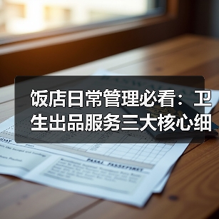 饭店日常管理必看:卫生出品服务三大核心细节攻略(图2) 饭店日常管理必看:卫生出品服务三大核心细节攻略(图2)